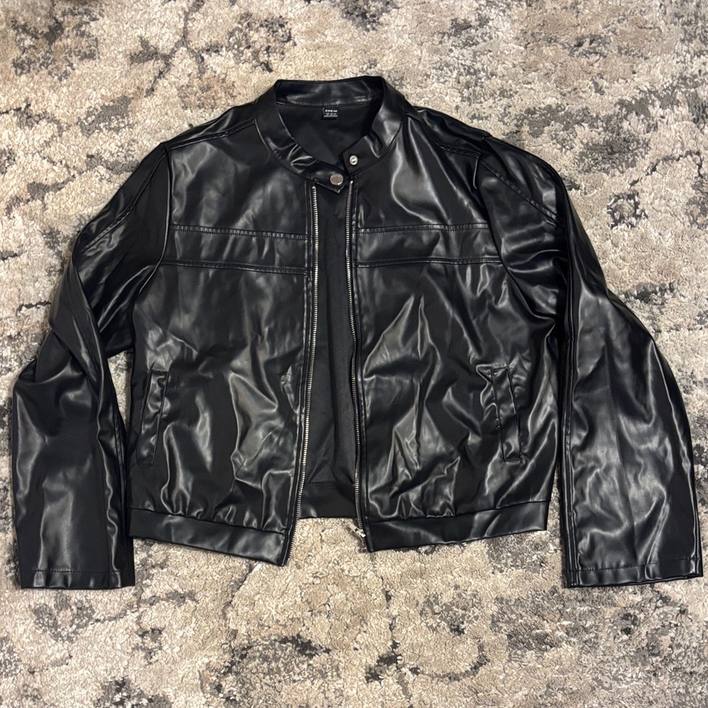 SHEIN Black Faux Leather Jacket - Picture 1 of 1